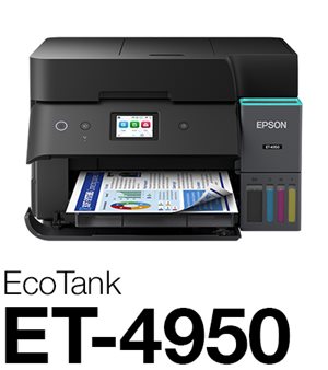 Epson LPC4K9K　LPC4K9Y　LPC4K9C　LPC4K9M EcoTank ET-4950 Wireless All-in-One Color Supertank Printer
