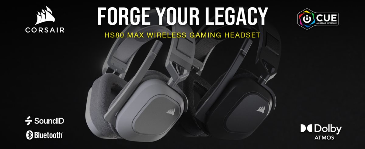 CORSAIR HS80 MAX Wireless Gaming Headset for PC, PS5, PS4 Steel