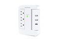 slide 6 of 9, zoom in, cyberpower mp1088ww wall tap surge protector - left