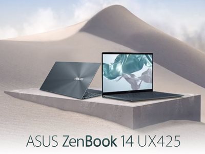  ASUS ZenBook 14 Ultra-Slim Laptop 14” Full HD NanoEdge Display,  Intel Core i5-1135G7, 8GB RAM, 512GB PCIe SSD, NumberPad, Thunderbolt 4,  Windows 10 Home, AI noise-cancellation, Pine Grey, UX425EA-EH51 :  Electronics