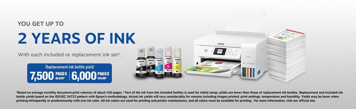 Epson EcoTank ET-2760 Supertank Color Inkjet All-in-One Printer - White for  sale online