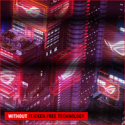 Monitor without ASUS Flicker Free technology.