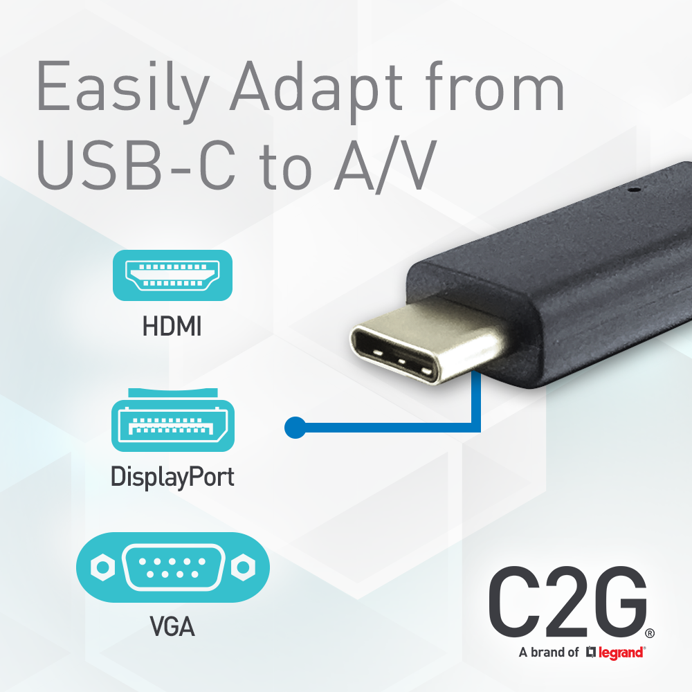 C2G 6ft USB C to HDMI Audio/Video Adapter Cable - 4K 60Hz - M/M