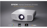 slide 1 of 9, zoom in, epson home cinema ls11000 4k pro-uhd laser projector