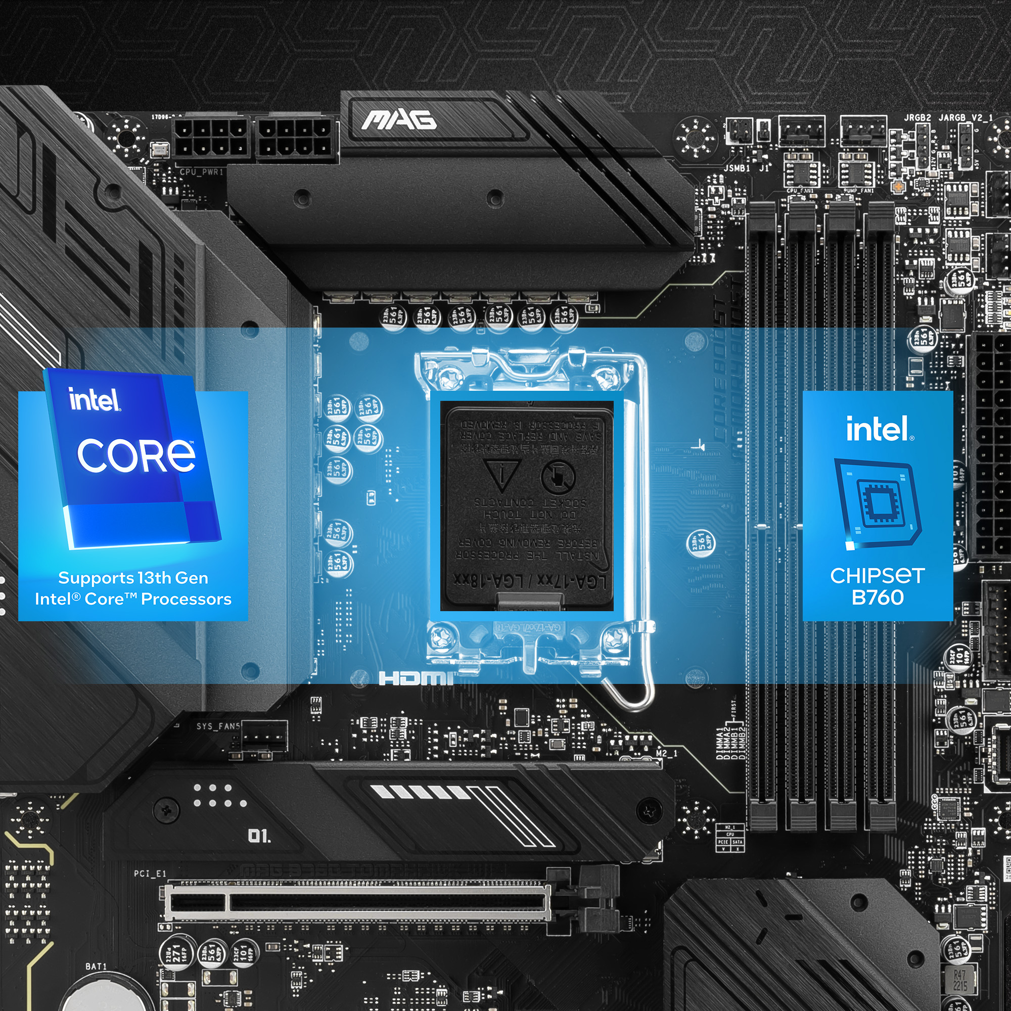 MSI MAG B760 TOMAHAWK WIFI Motherboard ATX LGA1700 Socket B760