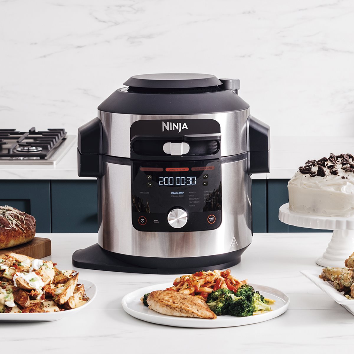 Ninja Foodi MAX Multi Cooker with SmartLid, 14 Cooking Functions in 1, 7.5L  14in1 Multi-Cooker, Pressure Cooker, Air Fryer, Combi-Steam, Slow Cook,  Bake, Grill, Copper/Black  Exclusive OL650UKCP