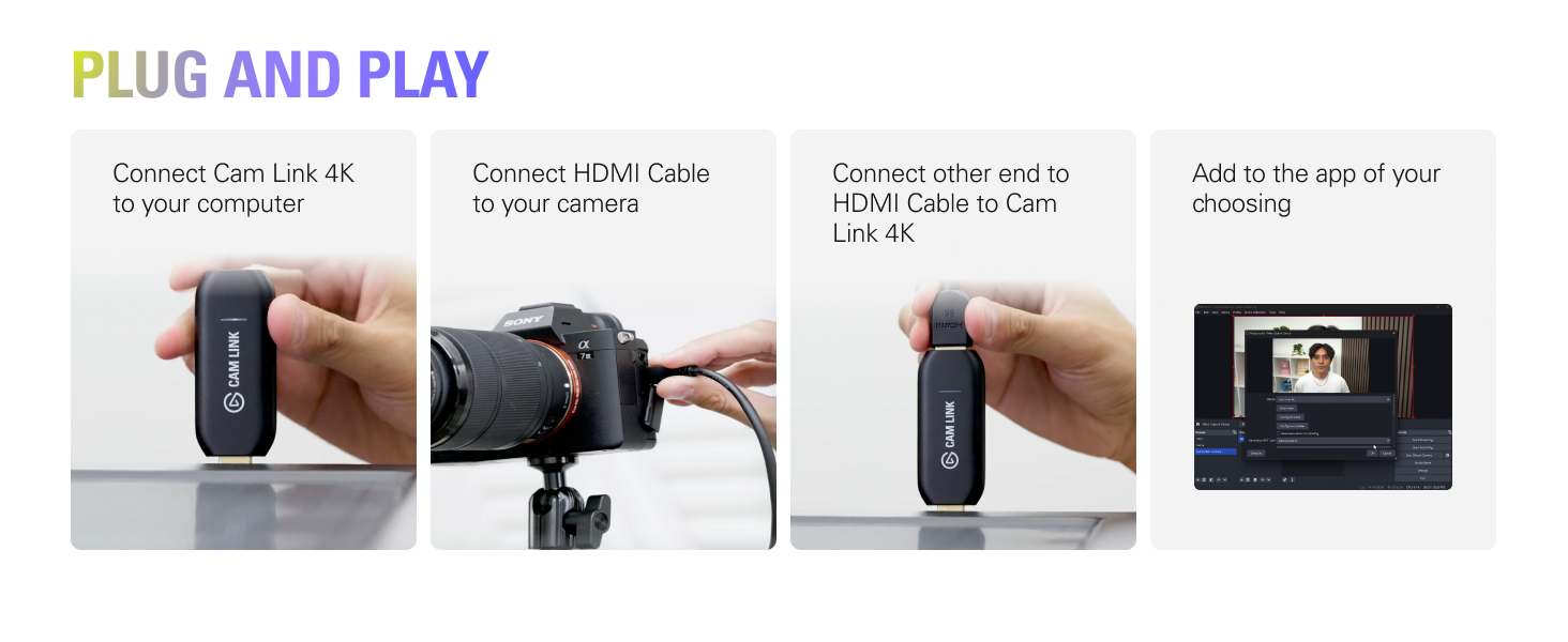 Elgato Cam Link 4K - HDMI to USB 3.0 Camera Connector, Broadcast