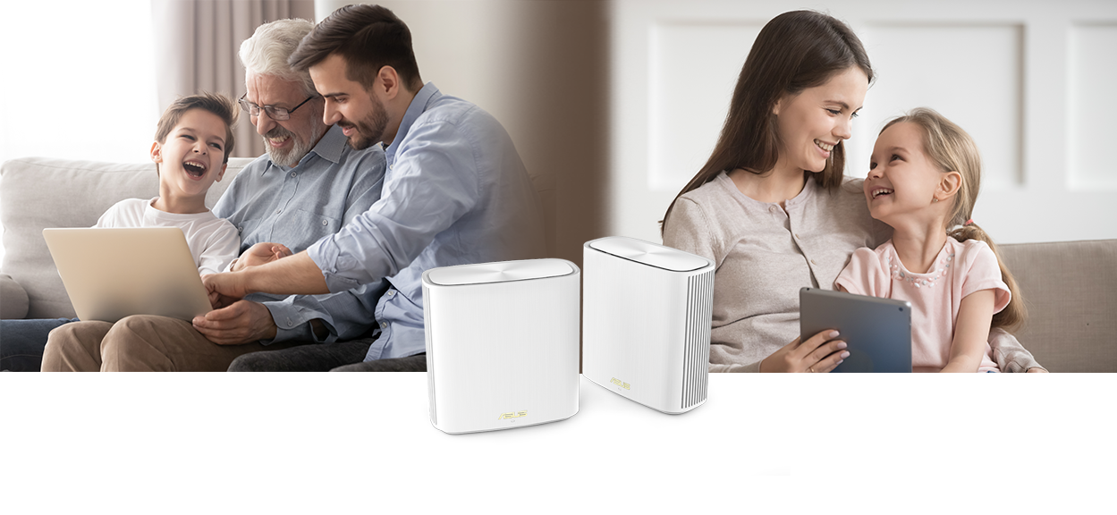 ASUS ZenWi-Fi AX Dual-Band Mesh Wi-Fi 6 Router, 2 Pack, 5400Mbps