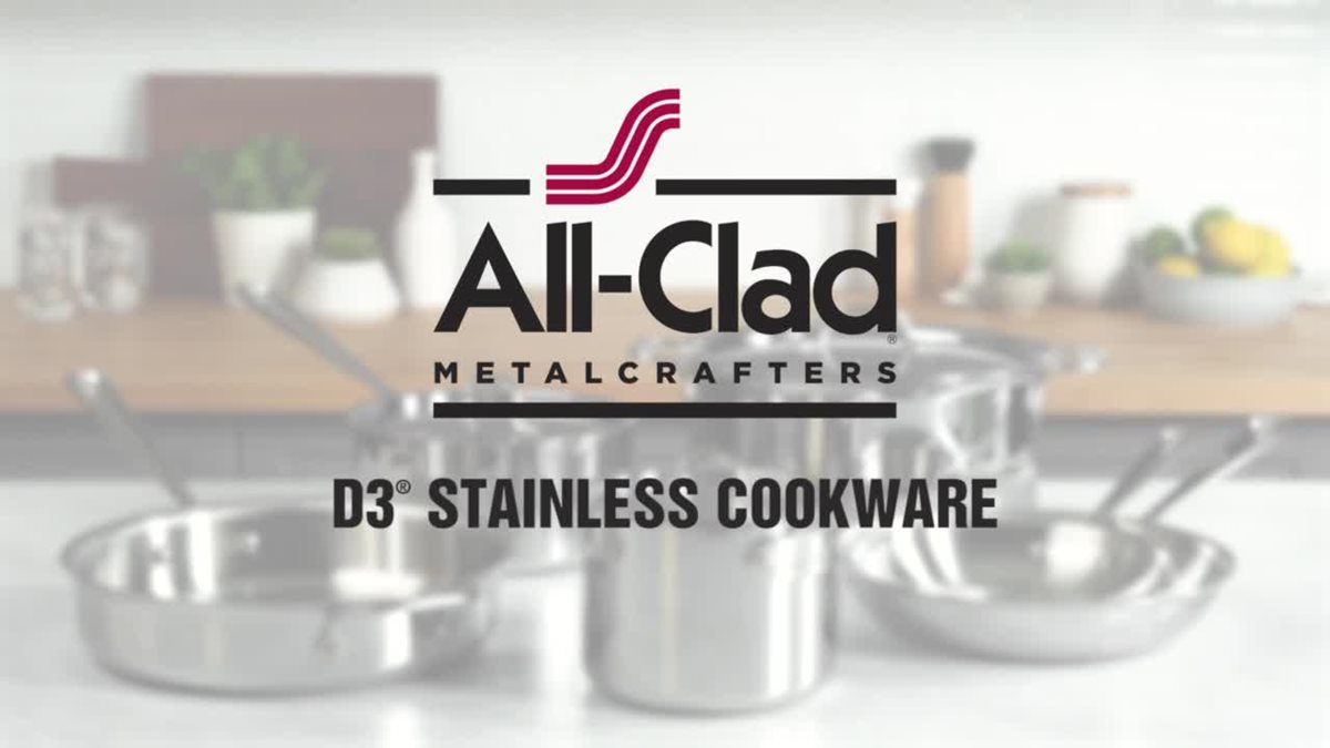 All-clad D3 Stainless Cookware Set, Pots and Pans, Tri-Ply Stainless S –  Capital Cookware