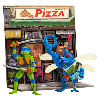 Teenage store Mutant Ninja Turtles Vs. Street Fighter Figure 2-Pack - Leo and Michael