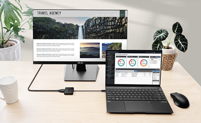 Multitask på op til en 4K-skærm