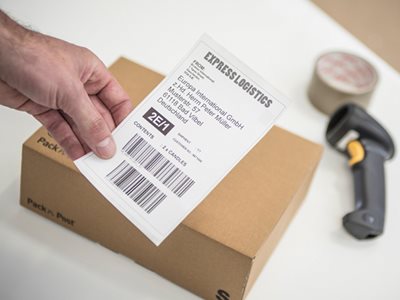 Wide format shipping labels