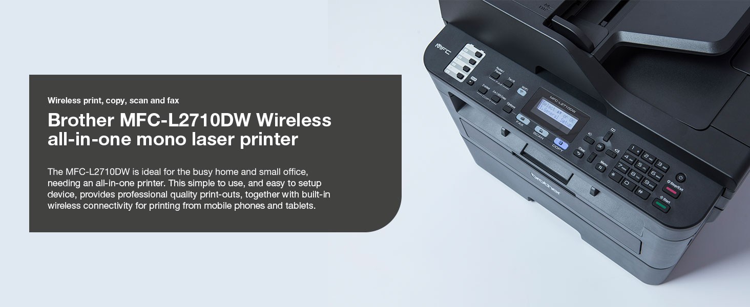 Brother MFC-L2710DW  Monochrome Laser All-In-One Printer