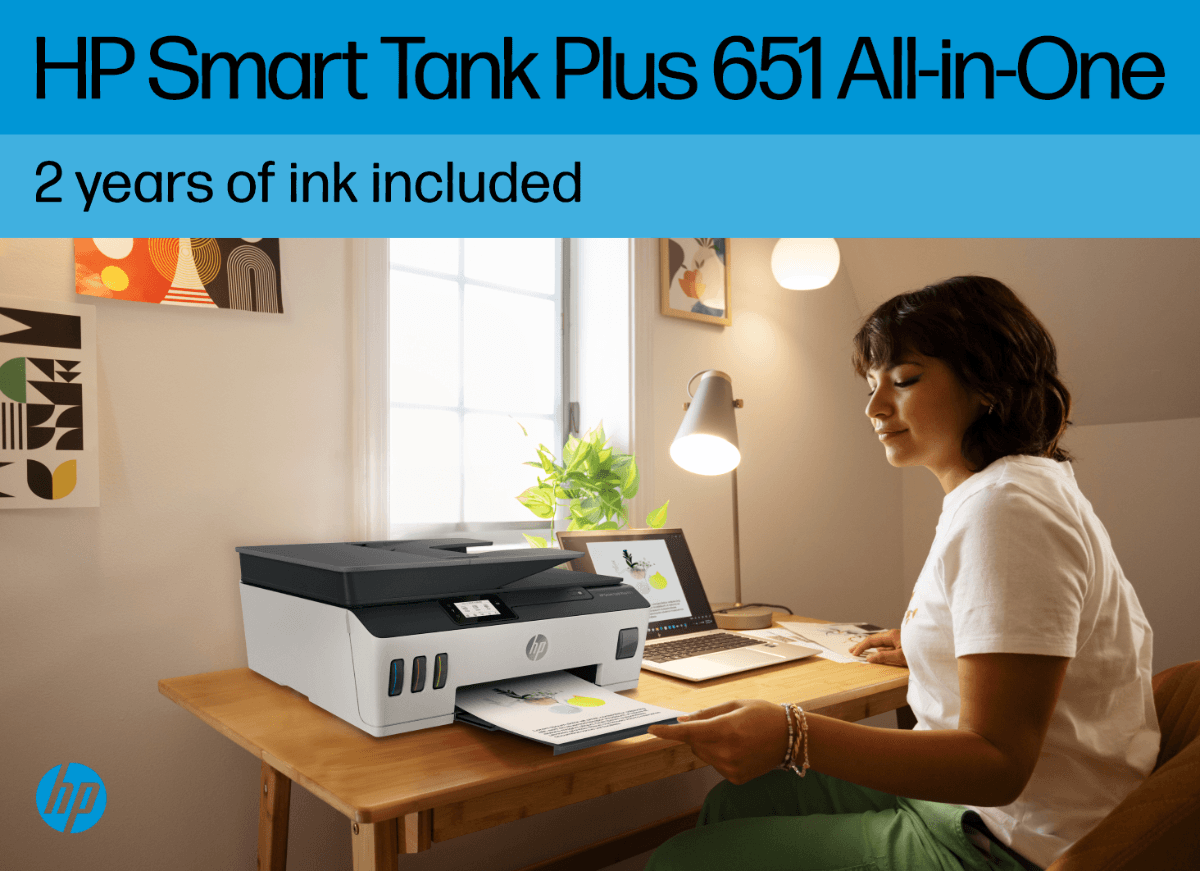 HP Smart Tank hotsell Plus 651 Thermal Inkjet All-In-One Printer - Tested & Workng Great