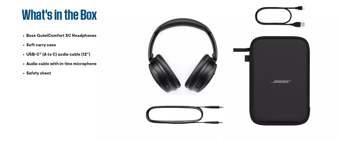 Buy Bose QuietComfort SC Over-Ear Wireless Headphones - Black