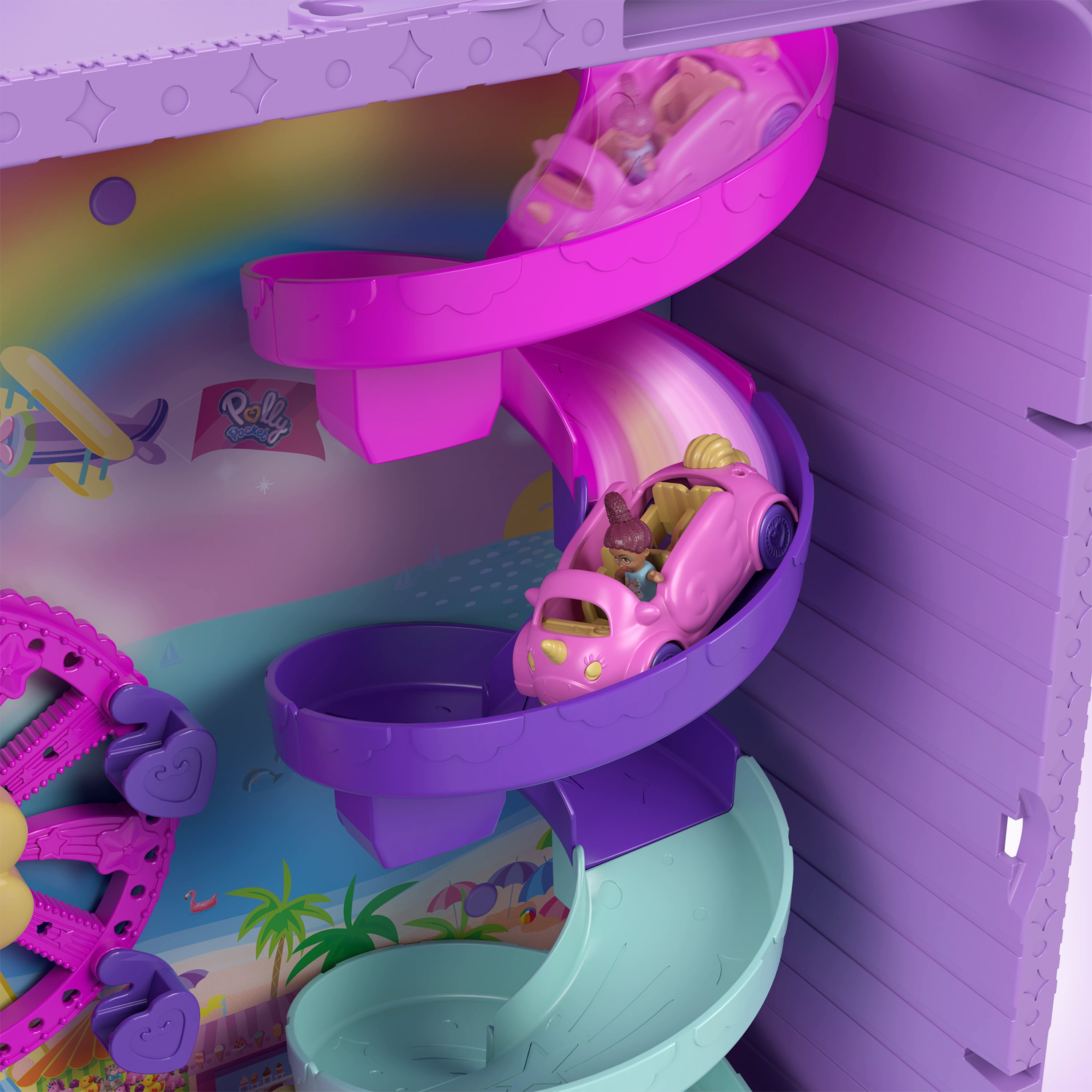 Buy Polly Pocket Pollyville Resort Roll Away Suitcase Playset