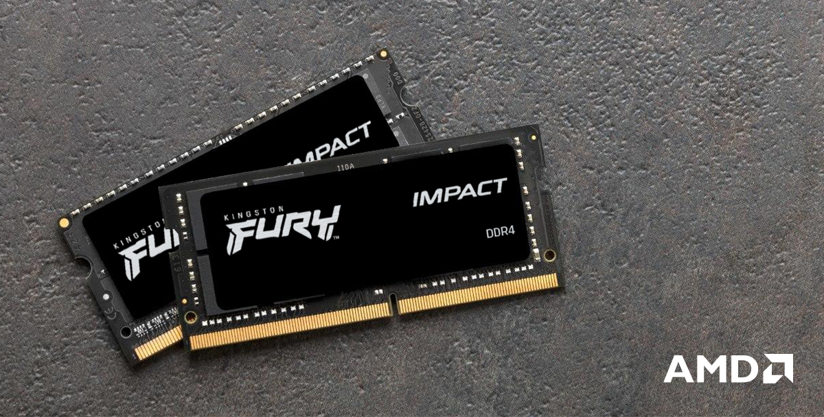 Kingston FURY Impact 32GB (2 x 16GB) 260-pin SO-DIMM DDR4 3200 MHz CL20  Black Memory (KF432S20IBK2/32)
