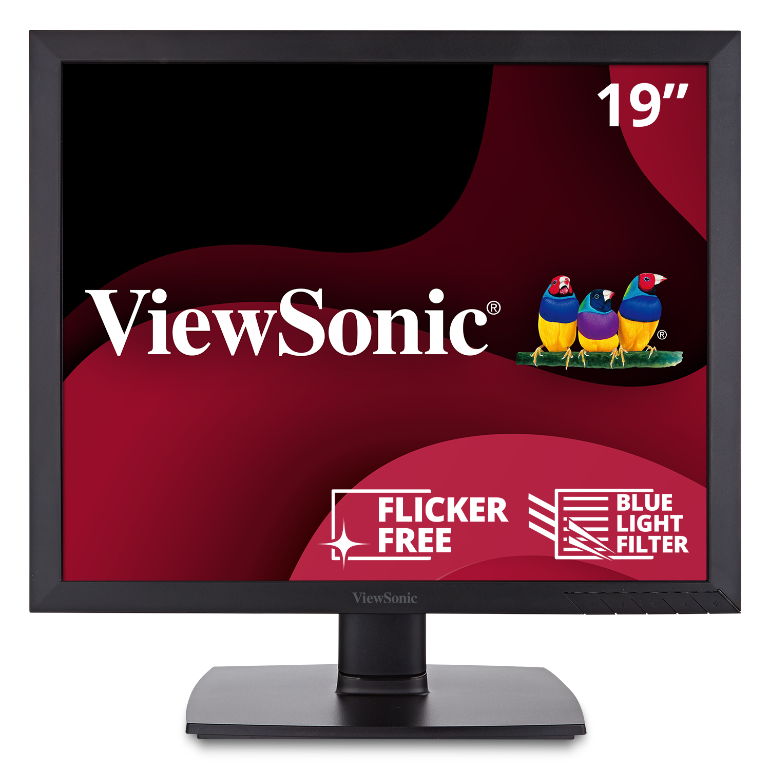 slide 1 of 7, show larger image, viewsonic va951s 19 inch ips 1024p led monitor with dvi vga and enhanced viewing comfort