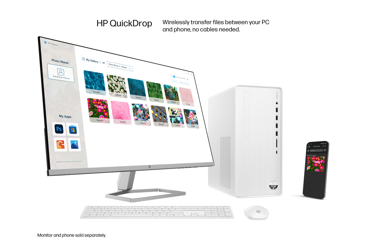 HP Pavilion Business Tower PC, Intel Core i5-12400, 12GB SDRAM