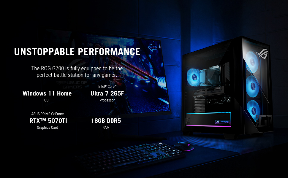 ASUS ROG G700 - Tower - Intel Core Ultra 7 265F - 16 GB RAM - 1 TB SSD