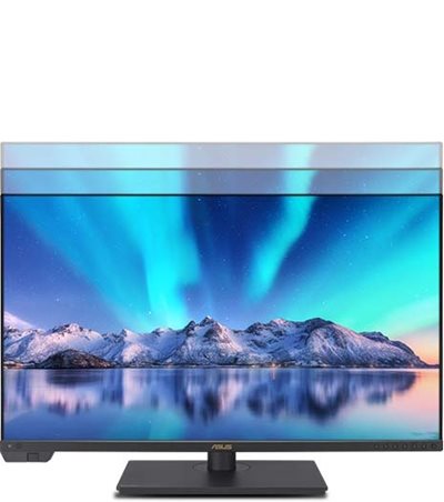 An image of an aurora being shown onThe aurora scenery shows on  ProArt Display PA32UCXR.