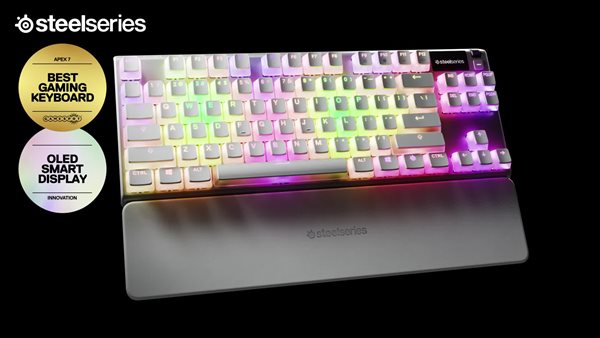 SteelSeries Apex 7 TKL RGB Mechanical Gaming Keyboard, Red Switch 64646