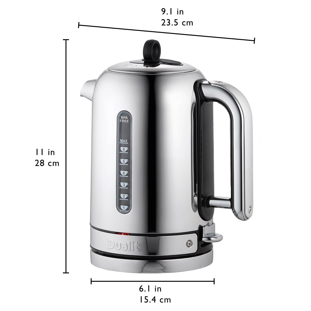 Dimensions of the Classic Kettle.