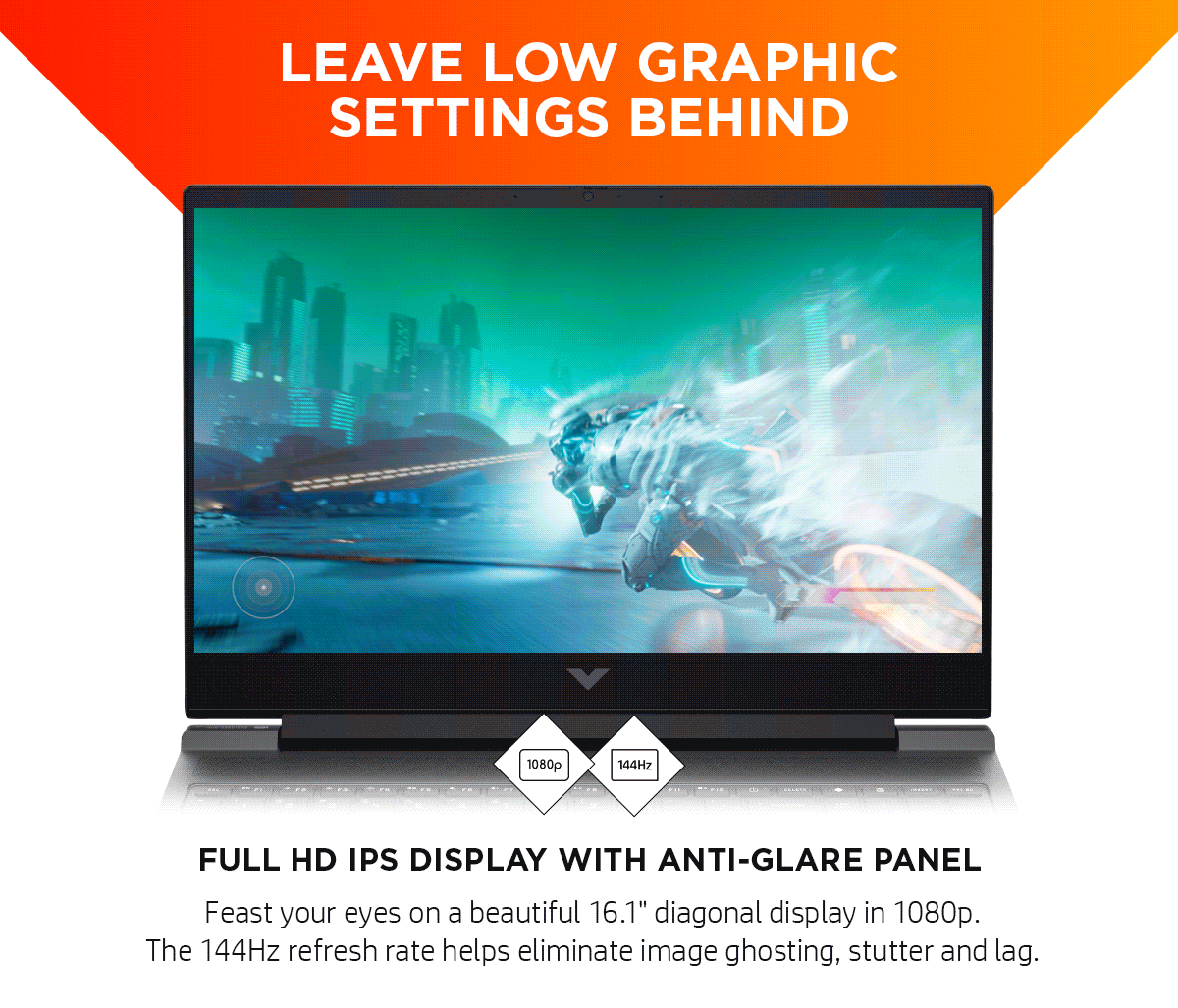 16.1 inch screen on the HP Victus 16 Laptop