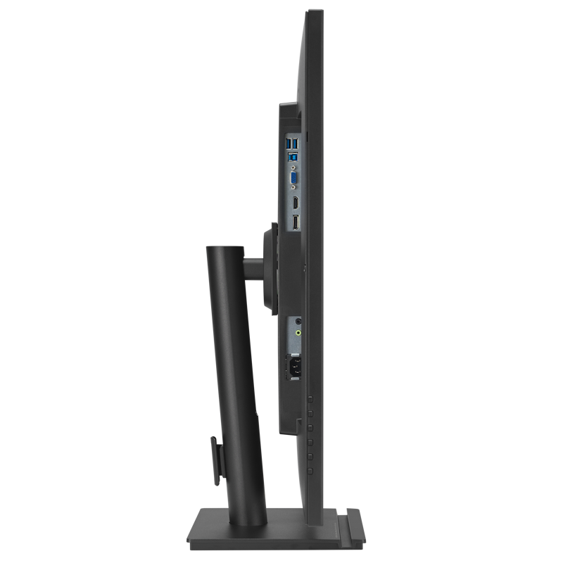 Folie {0} von {1}, Vergrößern, VA27DQFS-side view in portrait mode showing connectivity ports