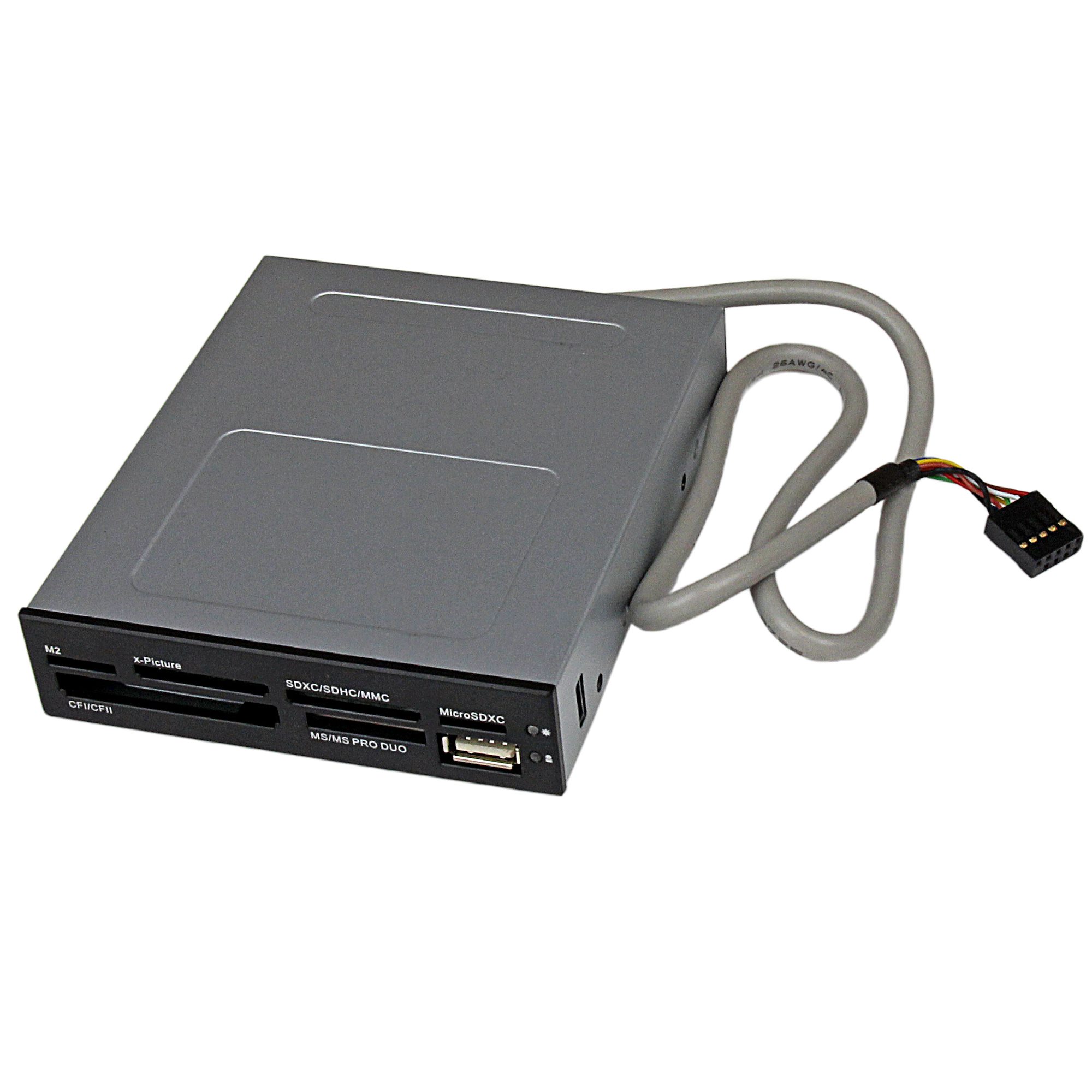 Shop  StarTech.com 3.5in Front Bay 22-in-1 USB 2.0 Internal Multi Media Memory  Card Reader with Simultaneous Access - CF/SD/MMC/MS/xD - Black  (35FCREADBK3) - card reader - USB 2.0