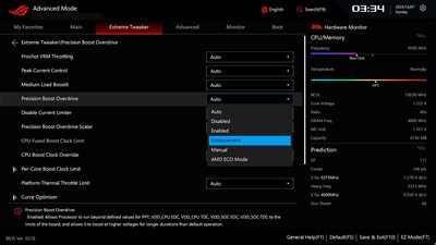 PBO Enhancement BIOS UI picture