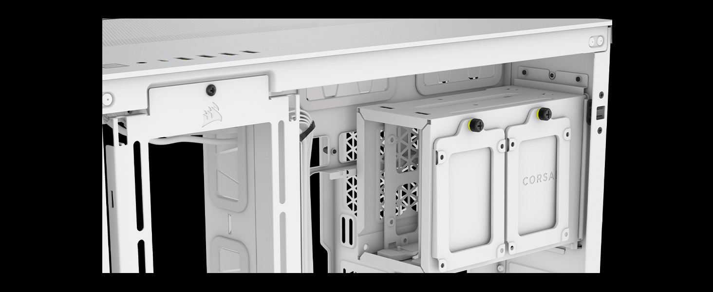 CORSAIR iCUE LINK 6500X RGB Mid-Tower Dual Chamber PC Case – White