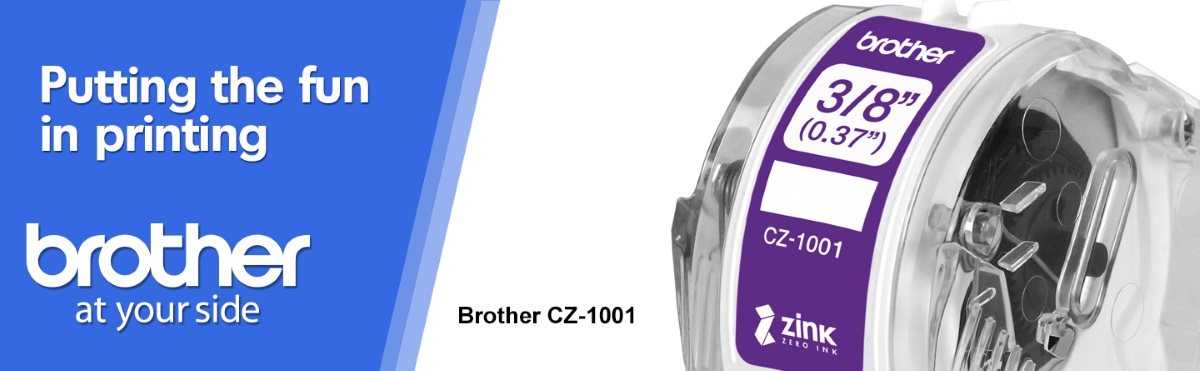 CK1001 Zink zero ink 3/8" (0.37") label roll on white background.