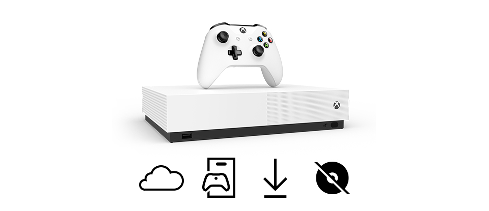 Xbox on X: Introducing the 1TB Xbox One S All-Digital Edition. ✓ Go  all-digital with disc-free gaming. ✓ Games, saves, and backups are safe in  the cloud. ✓ Downloads of Minecraft, Forza