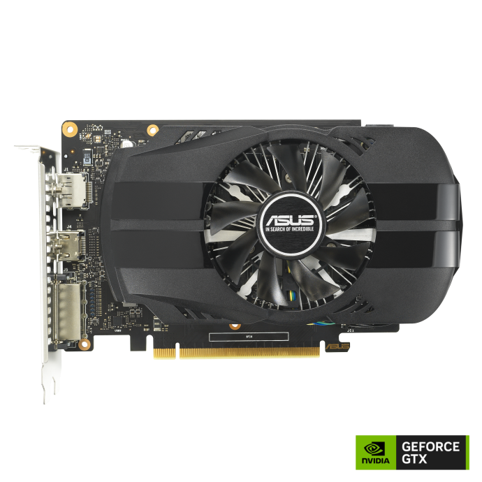 umoral Legende systematisk ASUS Phoenix NVIDIA GeForce GTX 1650 OC Edition Gaming Graphics Card (PCIe  3.0, 4GB GDDR6 memory, HDMI 2.0, DisplayPort 1.4a, DVI-D, Dual ball fan  bearings, Auto-Extreme) PH-GTX1650-O4GD6-P-EVO GPUs / Video Graphics Cards -