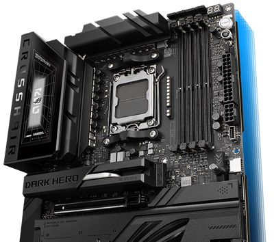ROG Crosshair X870E Dark Hero left angle