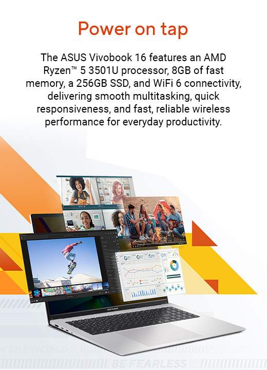 ASUS Vivobook 16 16” 2K Laptop AMD Ryzen 5 3501U (2026) 8GB Memory