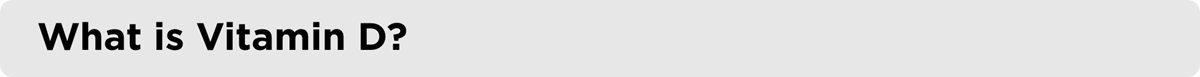 Vitamin D là gì?