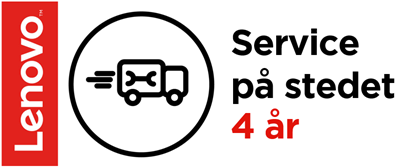 Inkluderer 4 År Service på stedet