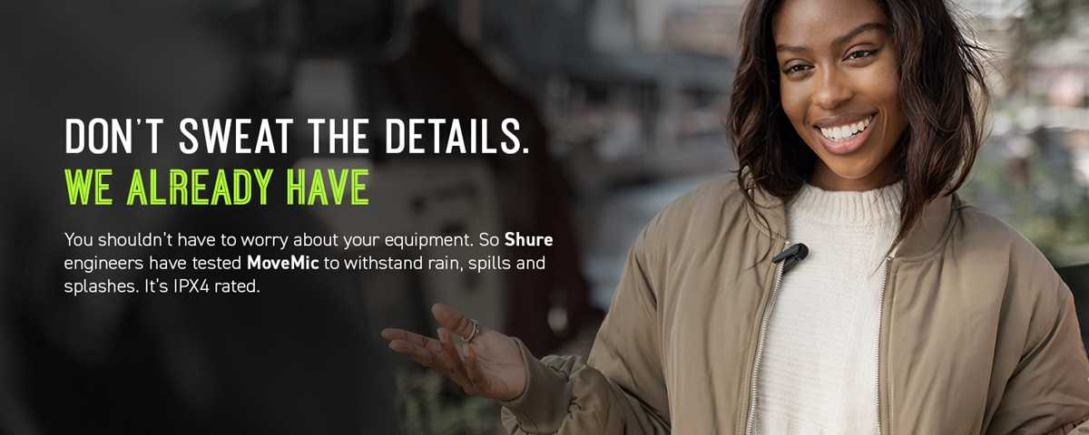 Shure MoveMic wireless lavalier system with direct to phone capability and optional receiver for DSLR or Mirrorless camera use or third part phone applications