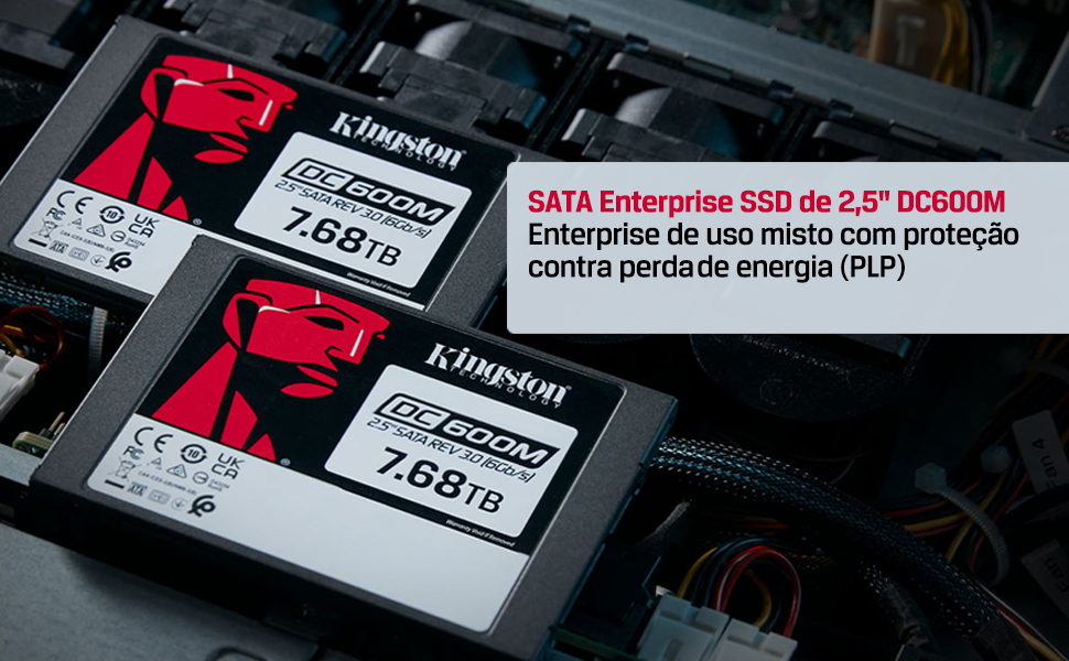 SSD KINGSTON 960GB DATA CENTER DC600M SATA3 2,5 LEITURA 560MB/S