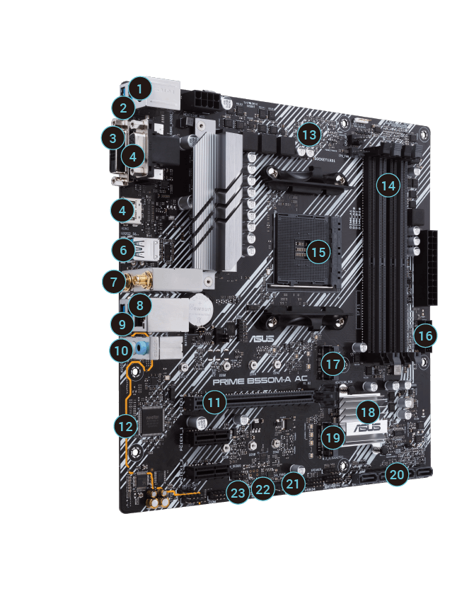 Asus Prime B550M-A AC Desktop PRIME B550M-A AC | PC-Canada