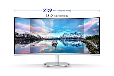 Ultra-Wide 21:9 Aspect Ratio and WQHD Resolution