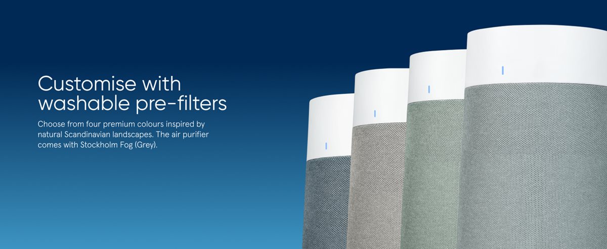 Customisable prefilters for Blue Max range in four colours