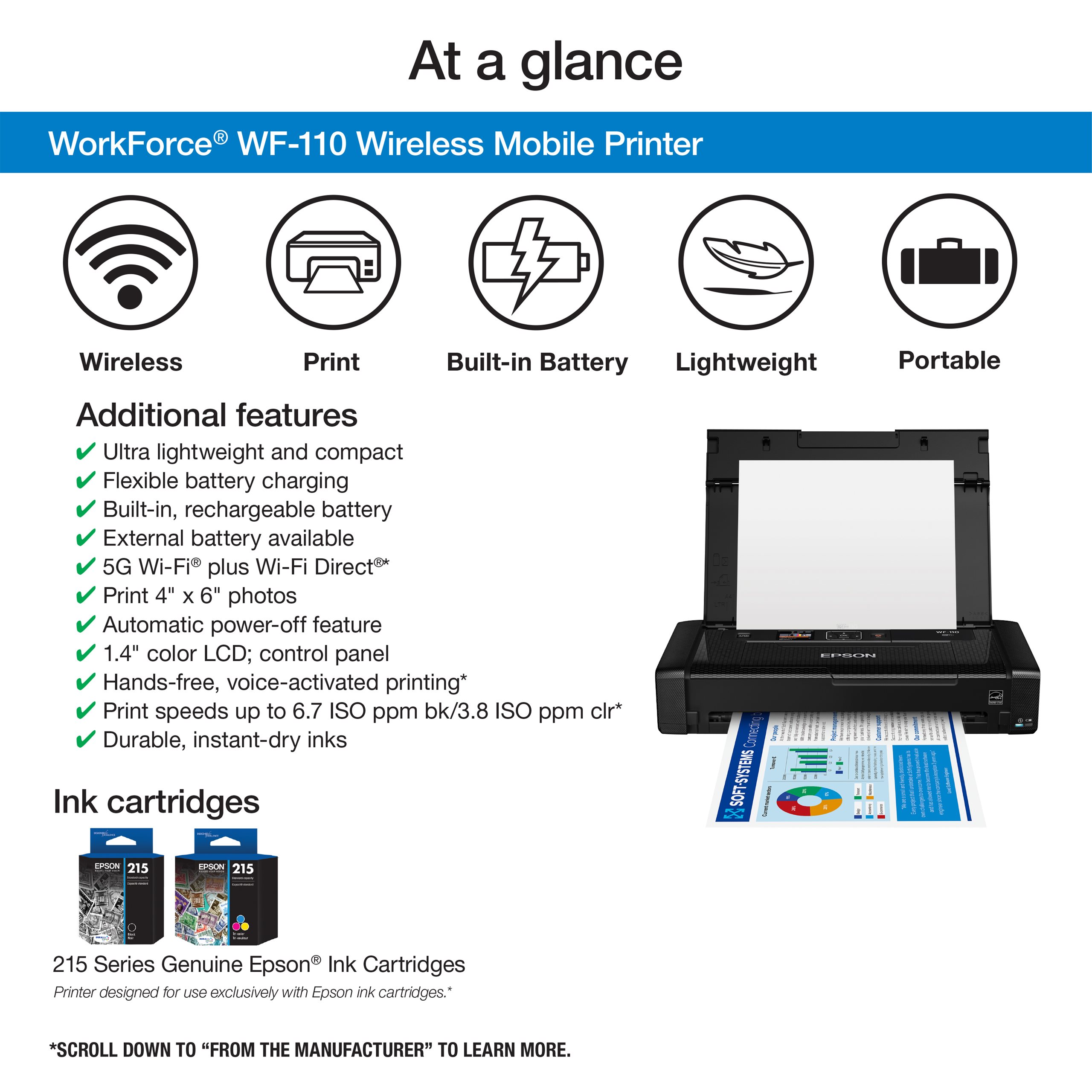 slide 2 of 5, show larger image, wf-110 at a glance features