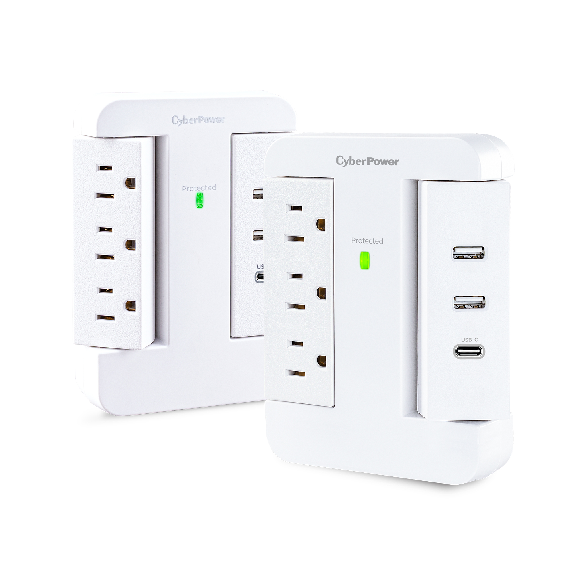 slide 1 of 9, show larger image, cyberpower mp1088ww wall tap surge protectors