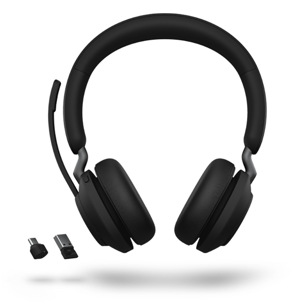 Jabra Evolve2 - Dell 65 - Black USB USA Bluetooth - noise - Stereo - - UC Headset on-ear isolating wireless - 