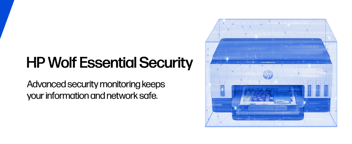 HP Wolf Essential Security with advanced monitoring to protect your information and keep your network safe