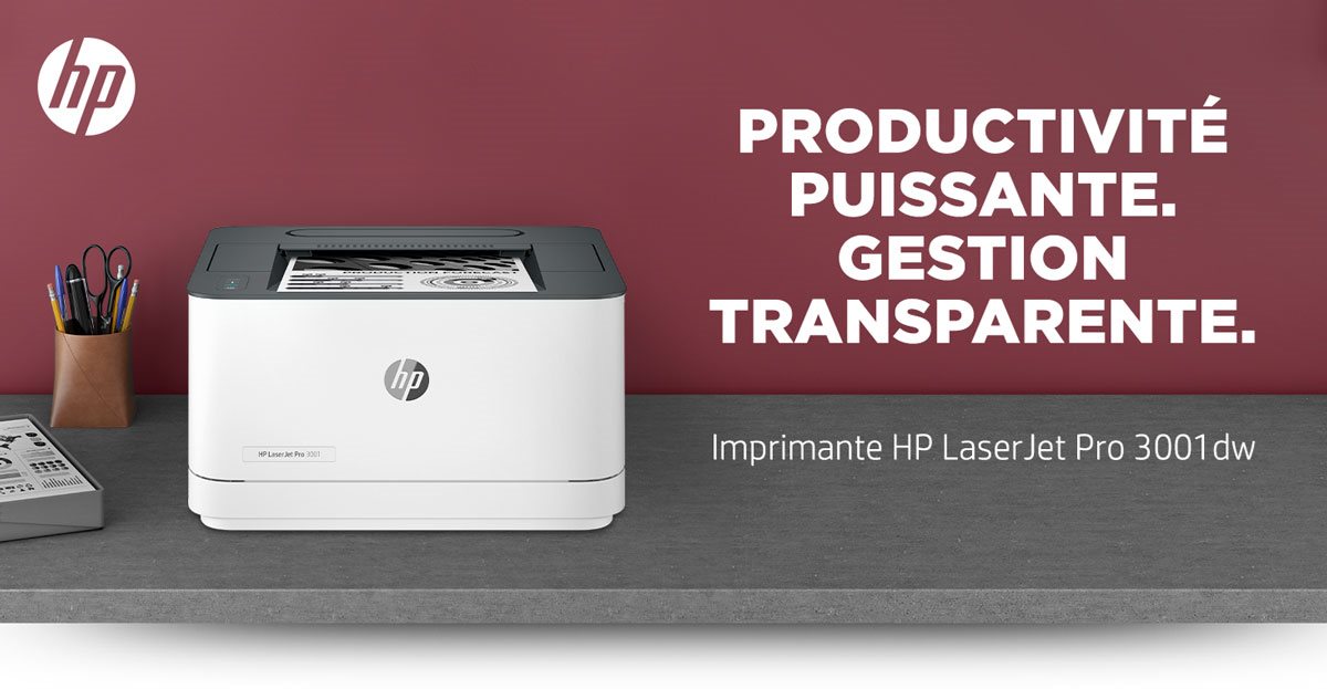 HP LaserJet Pro 3001dw - imprimante - Noir et blanc - laser