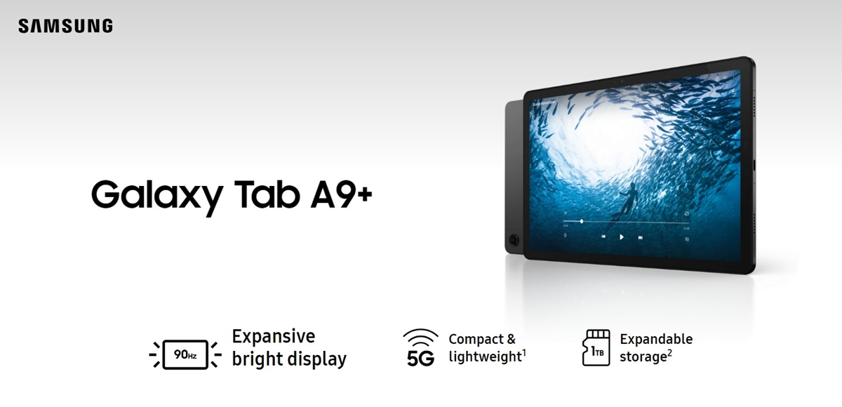 Samsung Galaxy Tab A9+ 11” Tablet, 64GB, Android, Navy 